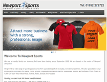 Tablet Screenshot of newportsports.co.uk
